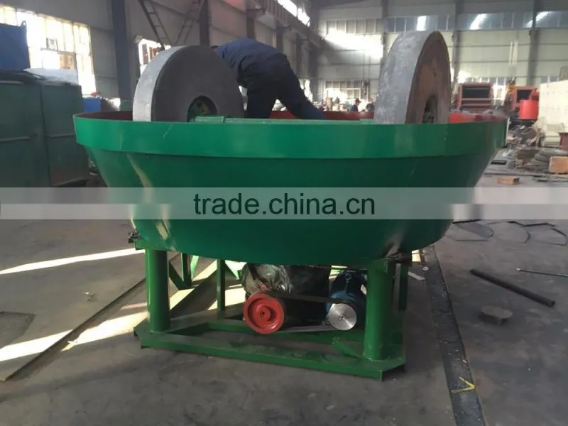 Egypt Gold Ore gold selecting machine, Two Wheels Wet Pan Mill