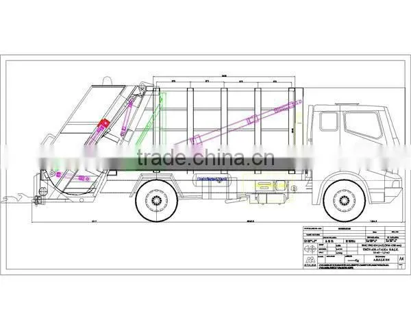 DongFeng DLK Refuse Compactor truck, 6000L refuse compactor