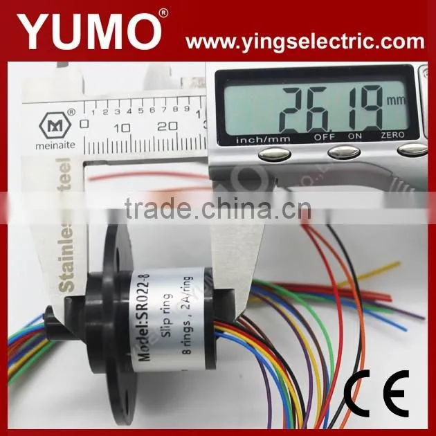 SR022-8P Slip ring Yumo Slip ring 8rings 2A per ring capsule slip ring
