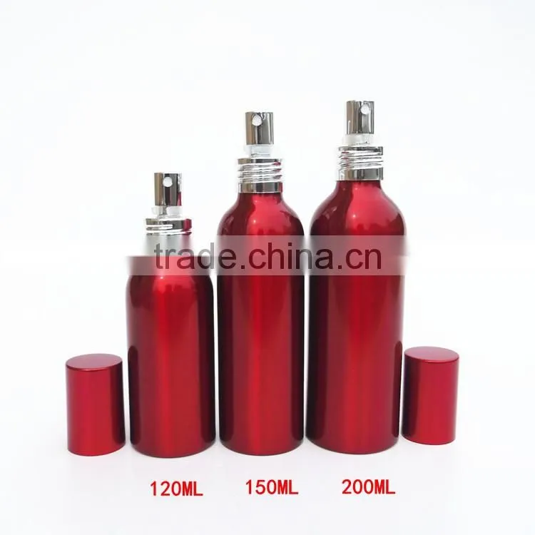 Wholesale 30ml-500ml aluminum spray perfume bottles with metal cap for cosmetic packaging
