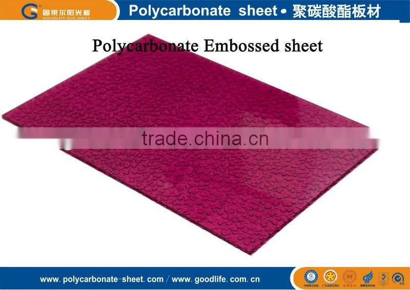 China polycarbonate embossed sheet