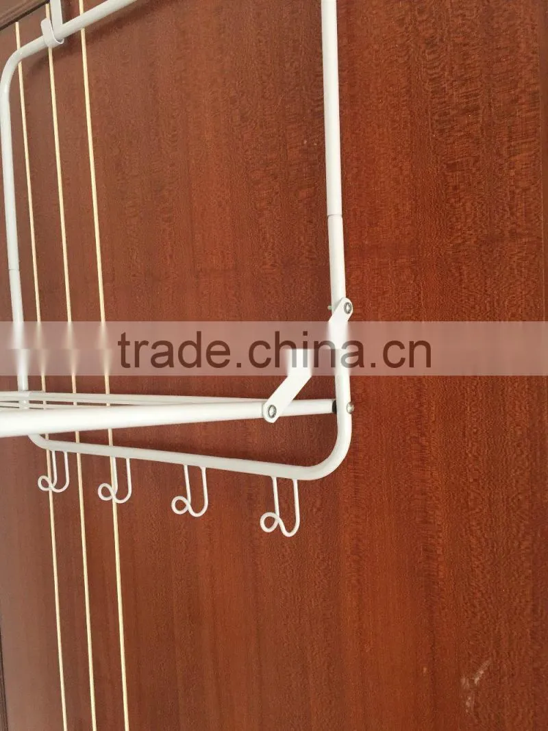 VIVINATURE 5 HOOK CHROME SWIRL OVER THE DOOR DECORATIVE COAT CLOTHES HANGER HOOKS