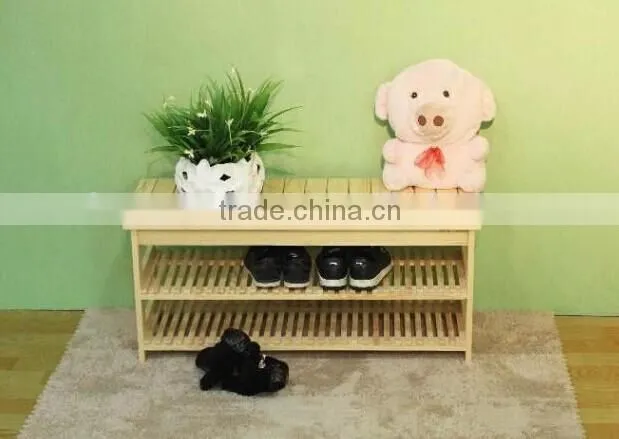 High quality handmade FSC wooden shoe rack wholesale