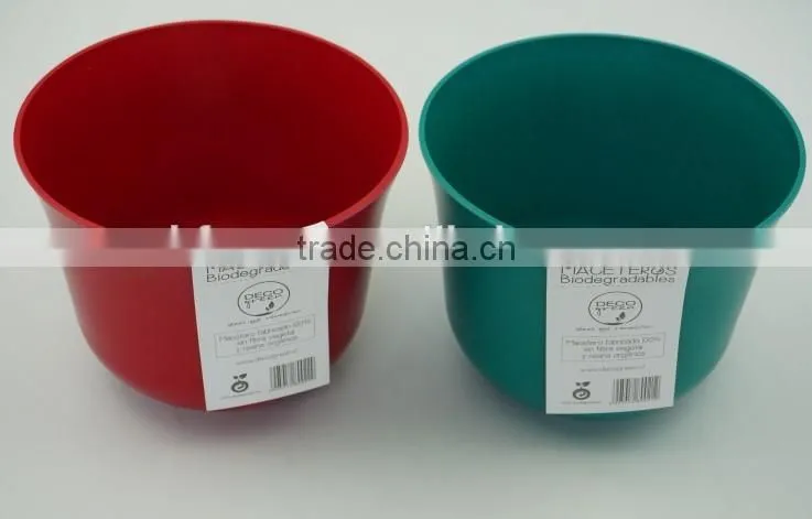 Bamboo fiber bio and eco flower pot