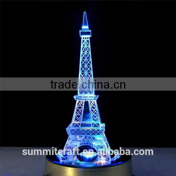 3D crystal decoration pieces crystal eiffel tower