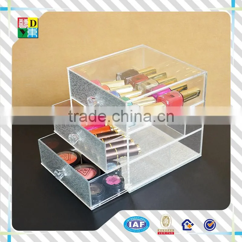 2015 custom high clear acrylic nail polish holder simple design 5 stairs acrylic nail polish display acrylic nailpolish stand