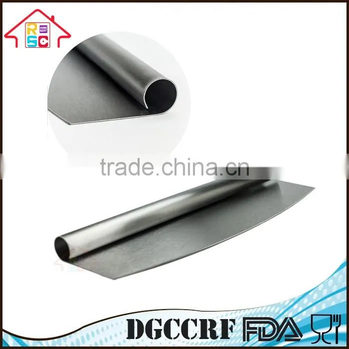 High Quality Factory Price 11 inch Blade Stainless Steel Rocker Pizza Cutter