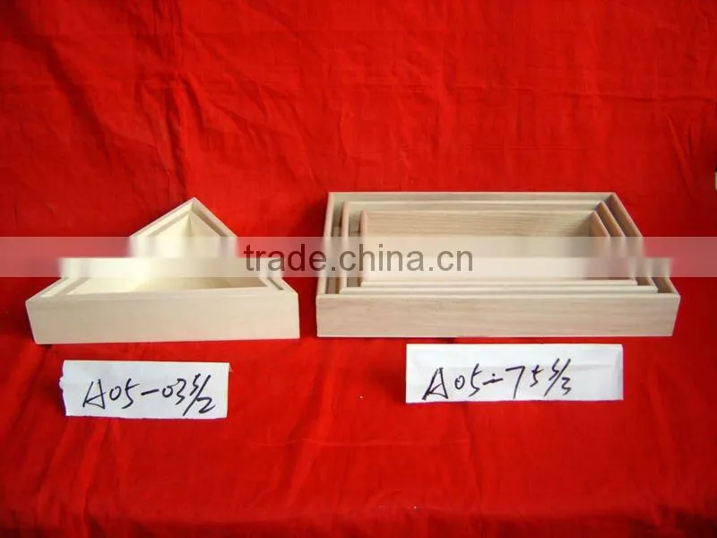 handmade small pretty poplar wooden food tray