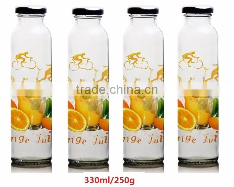 300ml 500ml 1000ml glass juice bottle milk bottle glass water bottle