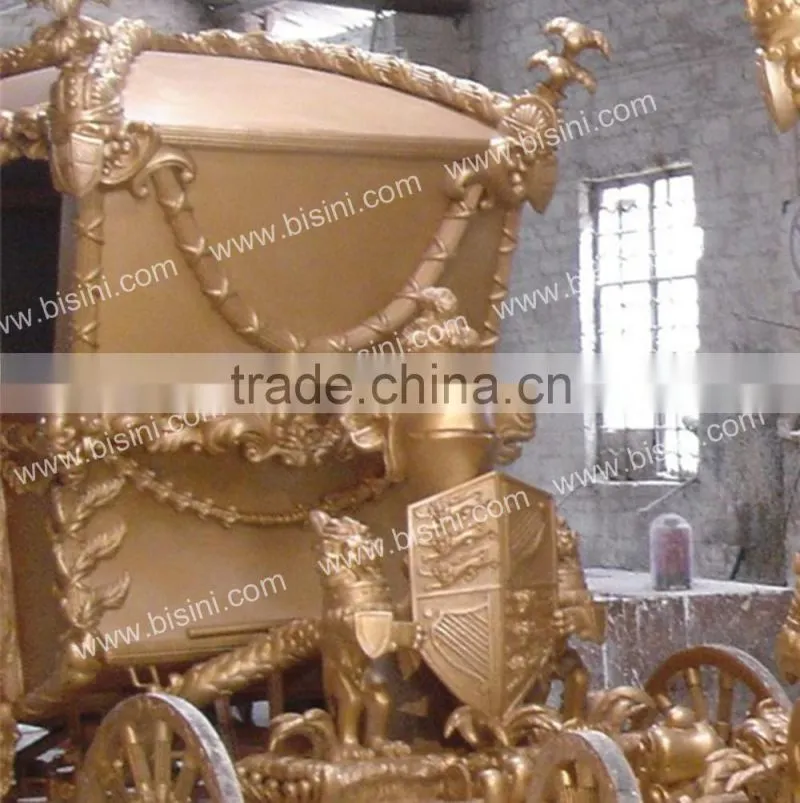 2017 New Royal Golden Cinderella pumpkin horse carriage Celebration Wedding carriage (BG11-M053)