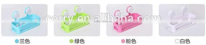 plastic storage rack/kitchen shelf with strong sucker