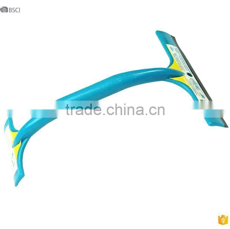 2015 new style blue ABS ice scraper with rubber blade