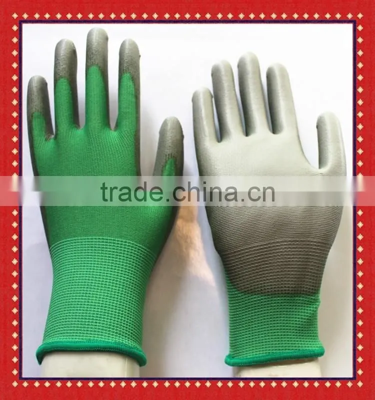 13G U3 Zebra Liner Anti Oil Honeycomb Garden Gloves With Nitrile Coated