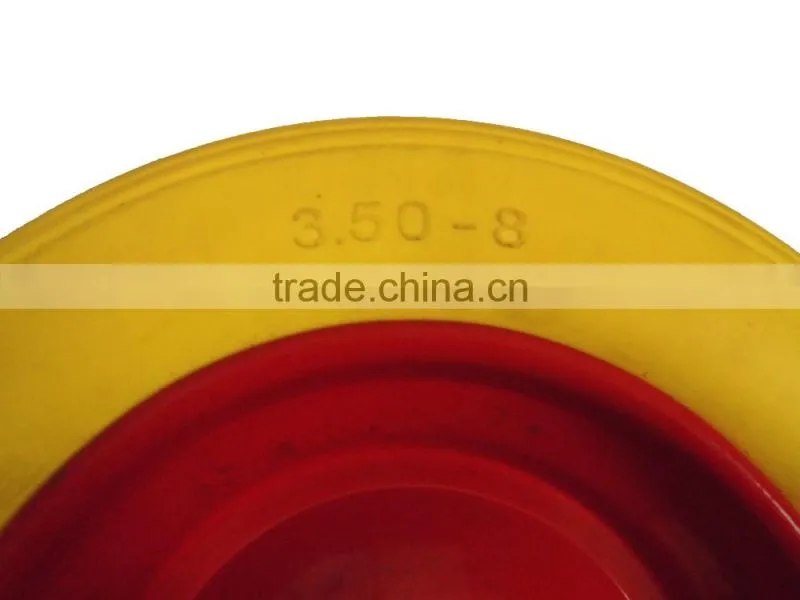 pu wheel 3.50-8 with plastic or metal rim