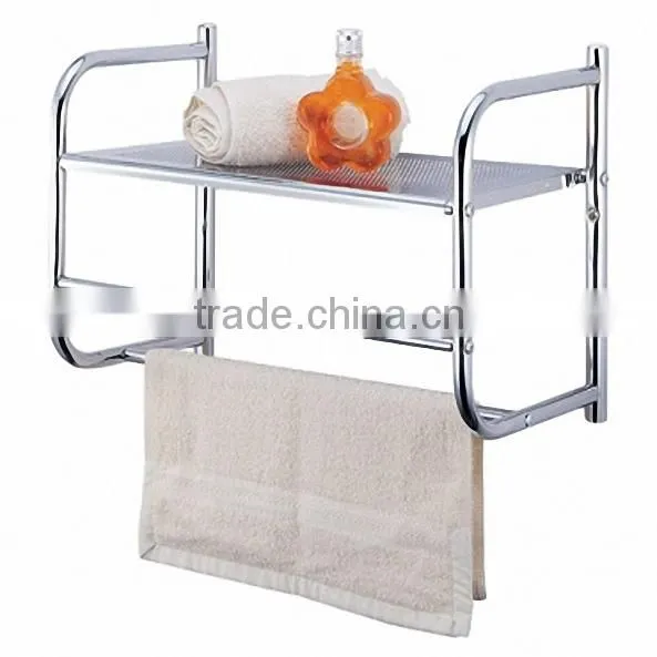 Stainless steel simple style towel rack, bathroom rotate towel hanger