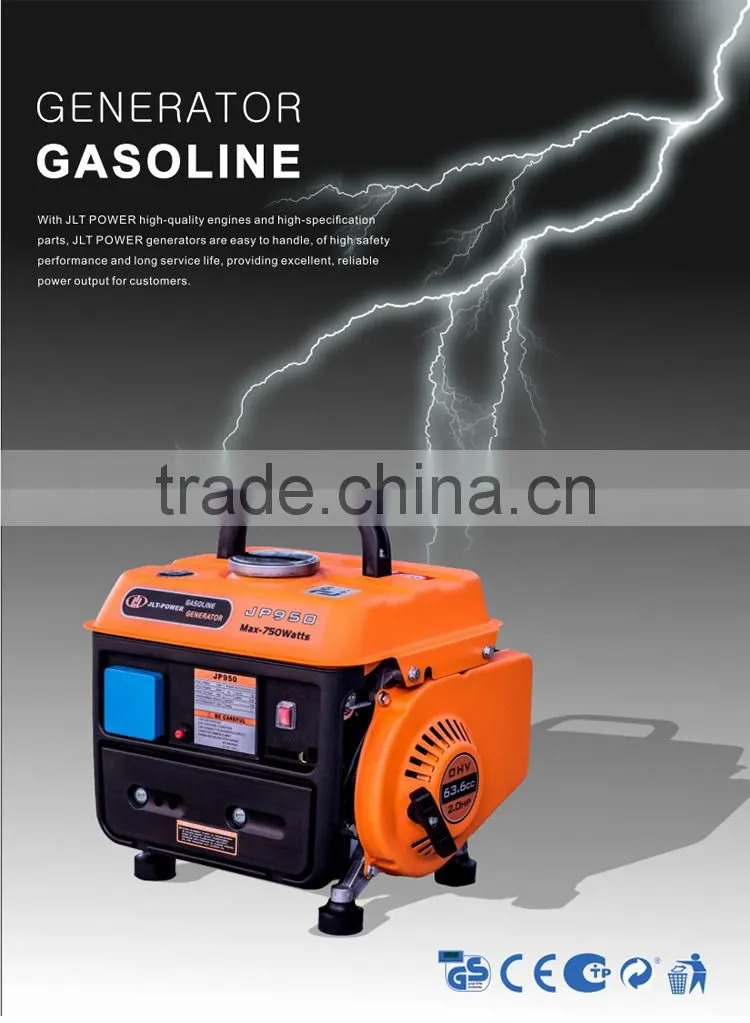 Hot sale! 2 stroke 650w portable gasoline generator with CE/GS certification