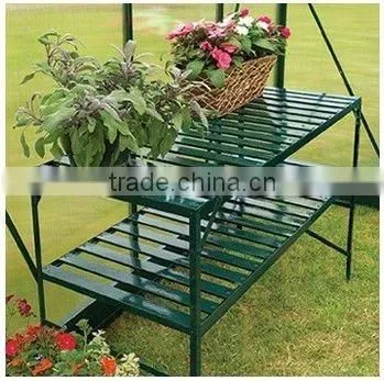 golden aluminum greenhouse shelf