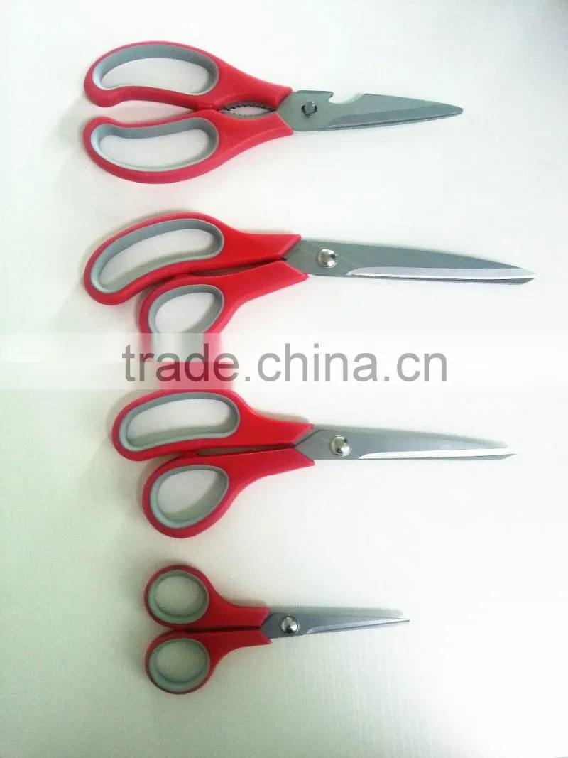 5-9 Inch NEW and hot rubber Kitchen non-slip handle scissors