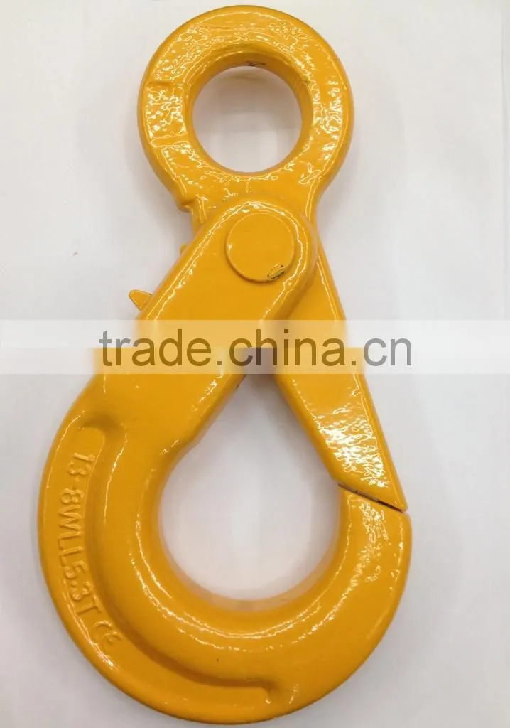 G80 Eye Self-locking Safety Hook/Self Locking Eye Hook
