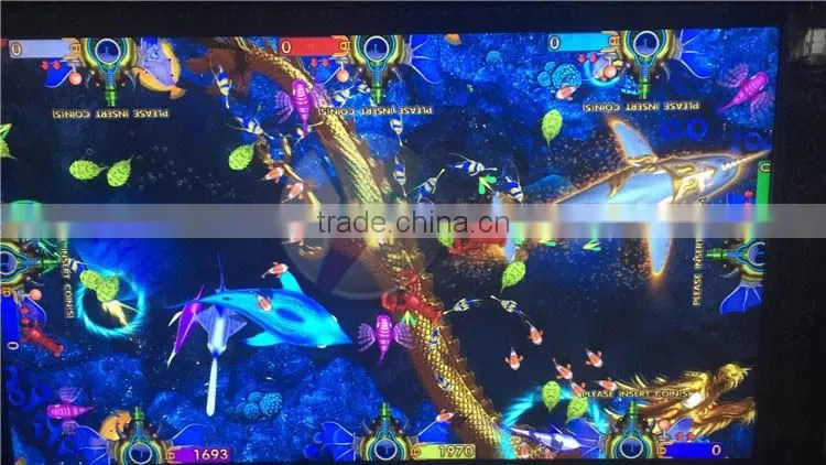 dianfu amusement with low price dragon king fishing game arcade 55 inch screen 8-player ocean monster fish hunter game machine