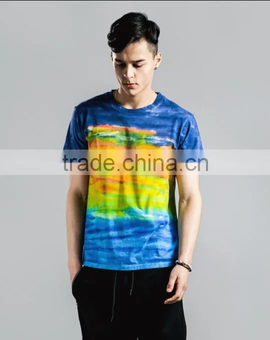 Men Tie Dye T-shirt , summer shirt,brushed color T-shirt