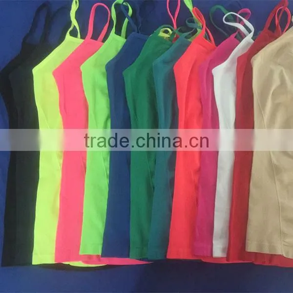 Stock Womens Seamless Camisoles Cami Tops With Multi Colors