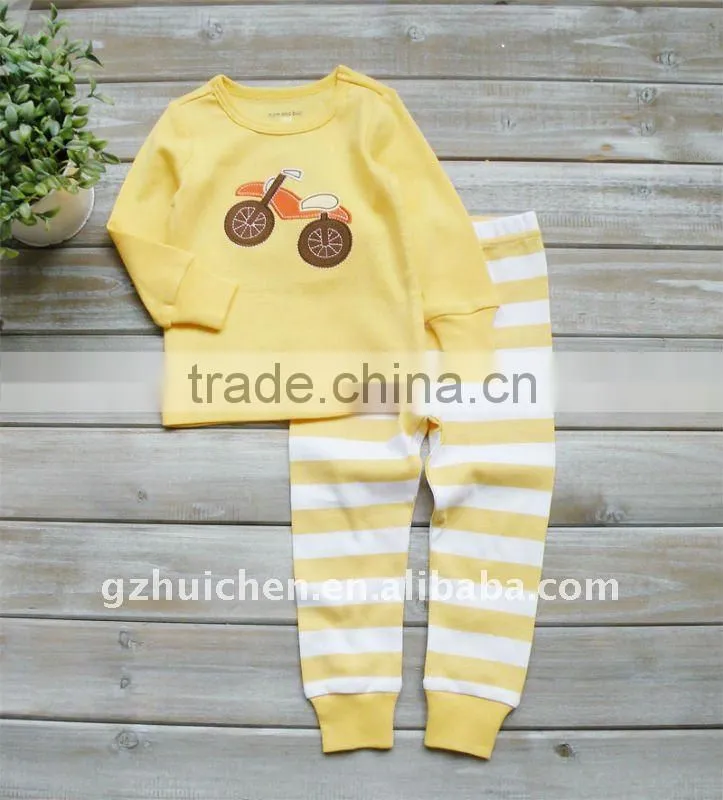 2011 autumn baby clothes set 100% cotton embroider baby pajama