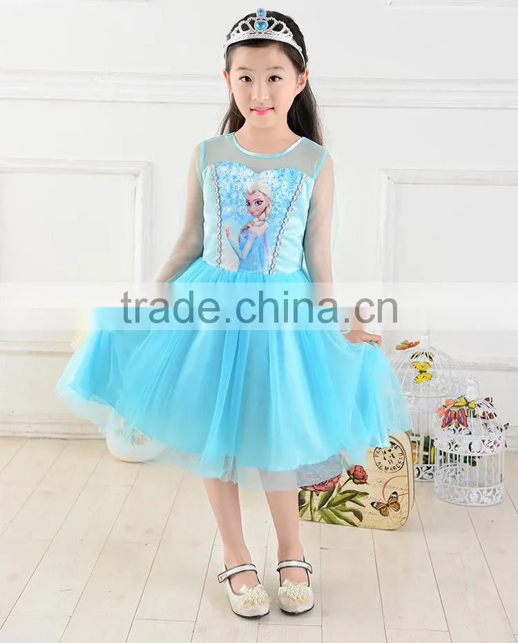 2015 new girls dress cosplay costume dresses kids wedding dress summer child party dress