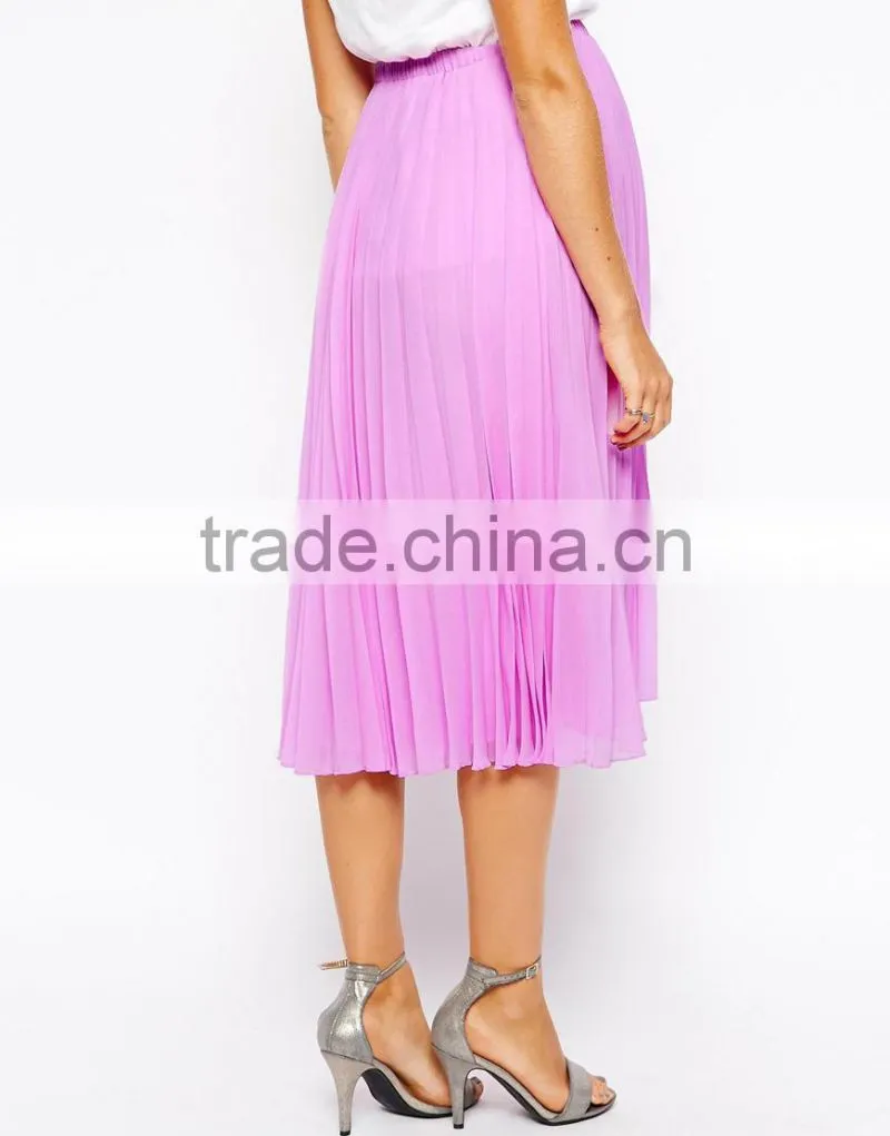 Maternity Pleated Midi Skirt