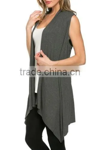 Fashion Plain Women Summer Vest sleeveless jacket for ladies 2017