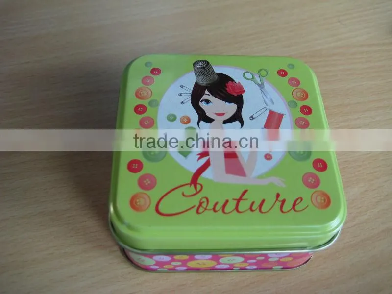 mini superior sewing tin box