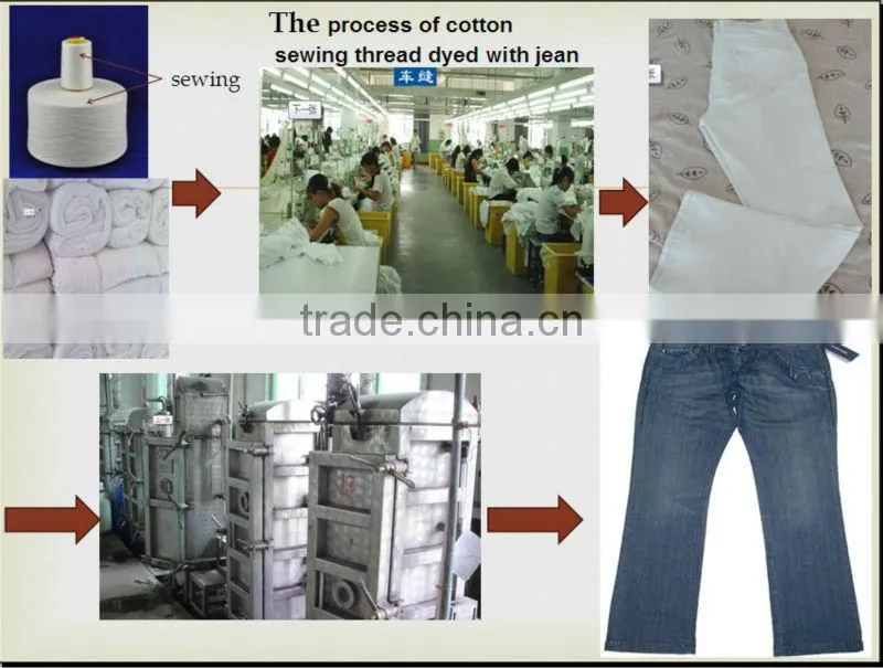 100% egypt long-stapled fiber cotton thread TEX30