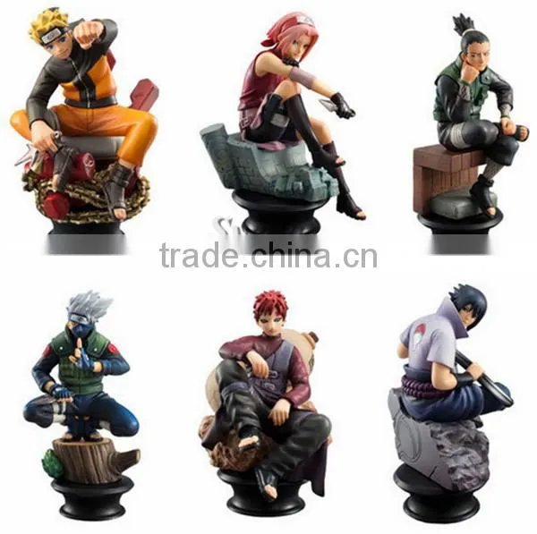 (SV-NR028)Japanese Hot Anime Naruto PVC action figure set of 6pcs, Naruto PVC figure anime figure wholesale price