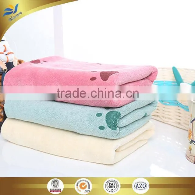 cheap microfiber reactive printed face towel for adults cartoon cat paw prints design brush face towel china supplier 35*75 cm