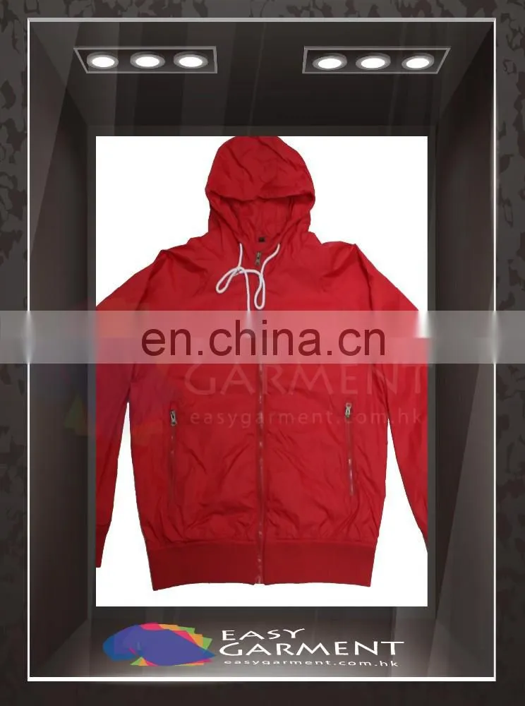Custom Design Hot sales outdoor waterproof zip Plain Red Kids golf windbreaker