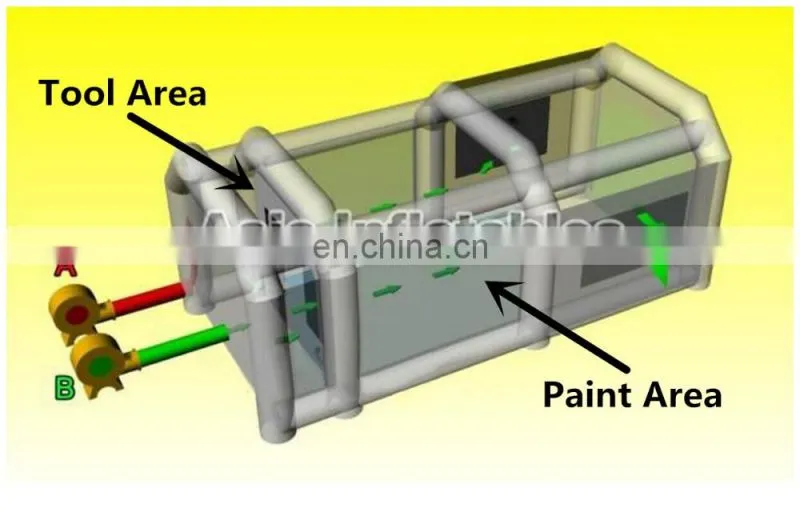 Custom Portable Inflatable Paint Booth In Garage, Buy Inflatable Spray Booth, Inflatable Work Stations