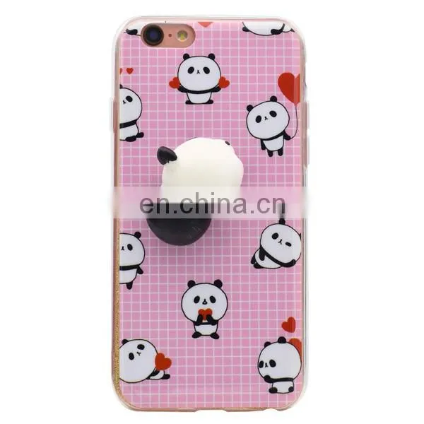 New 3D cute squishy finger pinch case,hard PC + Soft TPU hybrid case,back cover case for iPhone 7