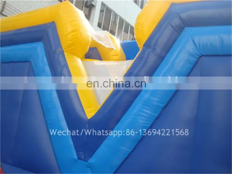 Kids Blue slide and castle inflatable bouncer combo 5x4x3m