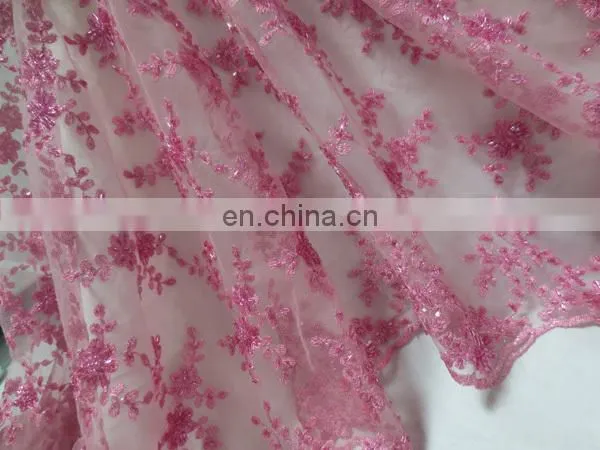 2016 sequins and beaded fulle fabric /seuins tulle fabric /embroidered beaded tulle fabric for wedding party