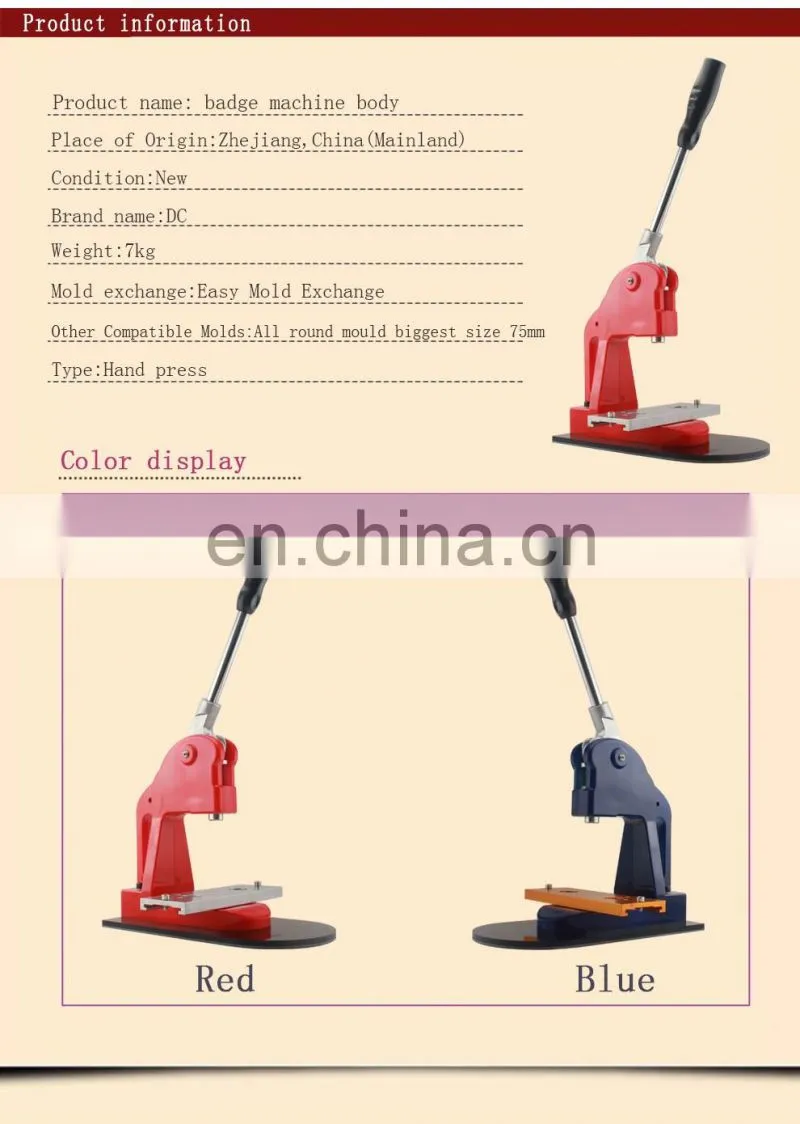 The new machine button machine aluminum panel makers, DIY badge machine body without mould factory outlet