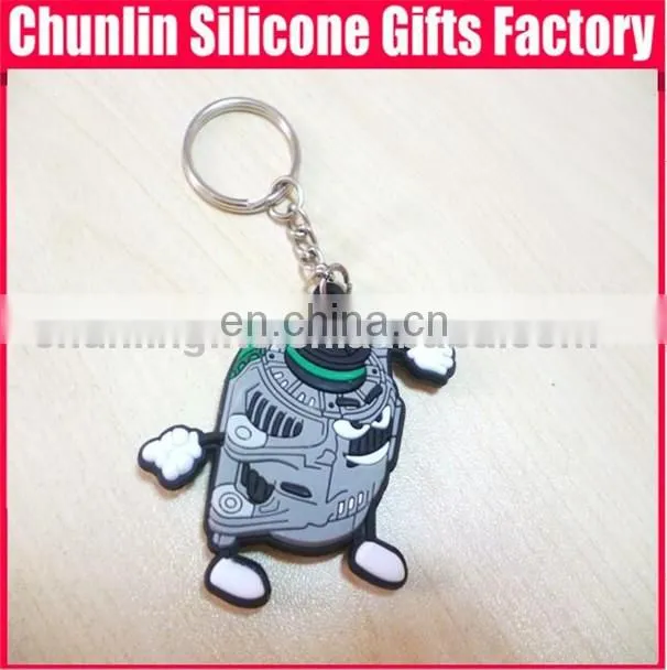 3d silicone cute rubber keychains