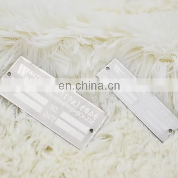 Colorful custom metal jewelry tags wholesale