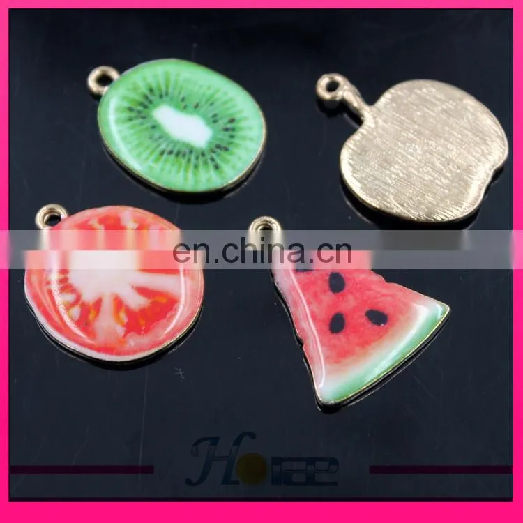 Fashion fruit charm pendant fruit shape enamel pendant for decoration