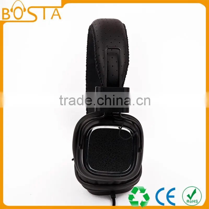 Stereo best stylish fashion design factory direct sales whole black square earcap headphones