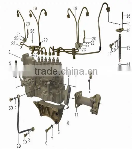 High pressure fuel injection pipe for engine