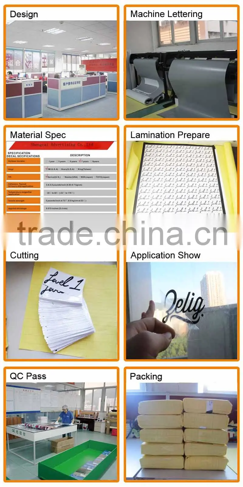 Letter Die Cut Sticker / Company logo die cut sticker in Shenzhen