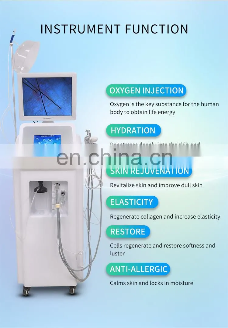 2020 New Arrival Water Oxygen Jet Facial Machine Skin Test Deep Cleaning Hydration Lifting Skin Care Beauty Instrument