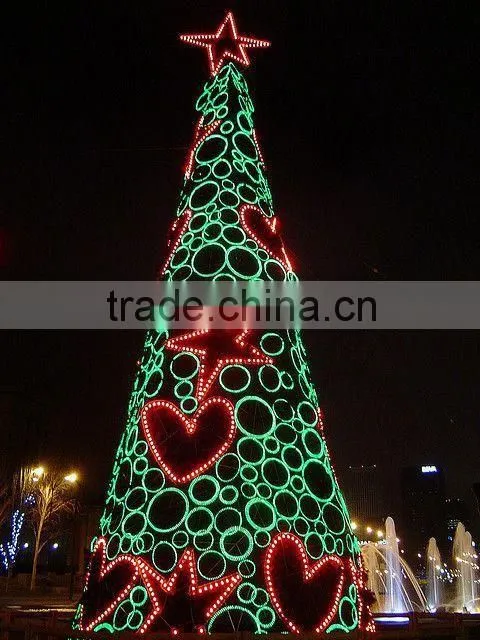 2015 commercial display christmas cone light tree
