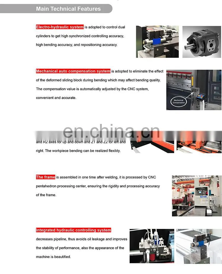 T&L Brand High level 8+1 Axis CNC Hydraulic Press Brake machine with Delem DA69T Worktable crowning