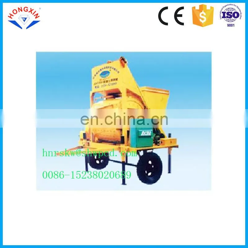 Concrete mixer drum machine with lift ladder An elevating concrete mixer for construction